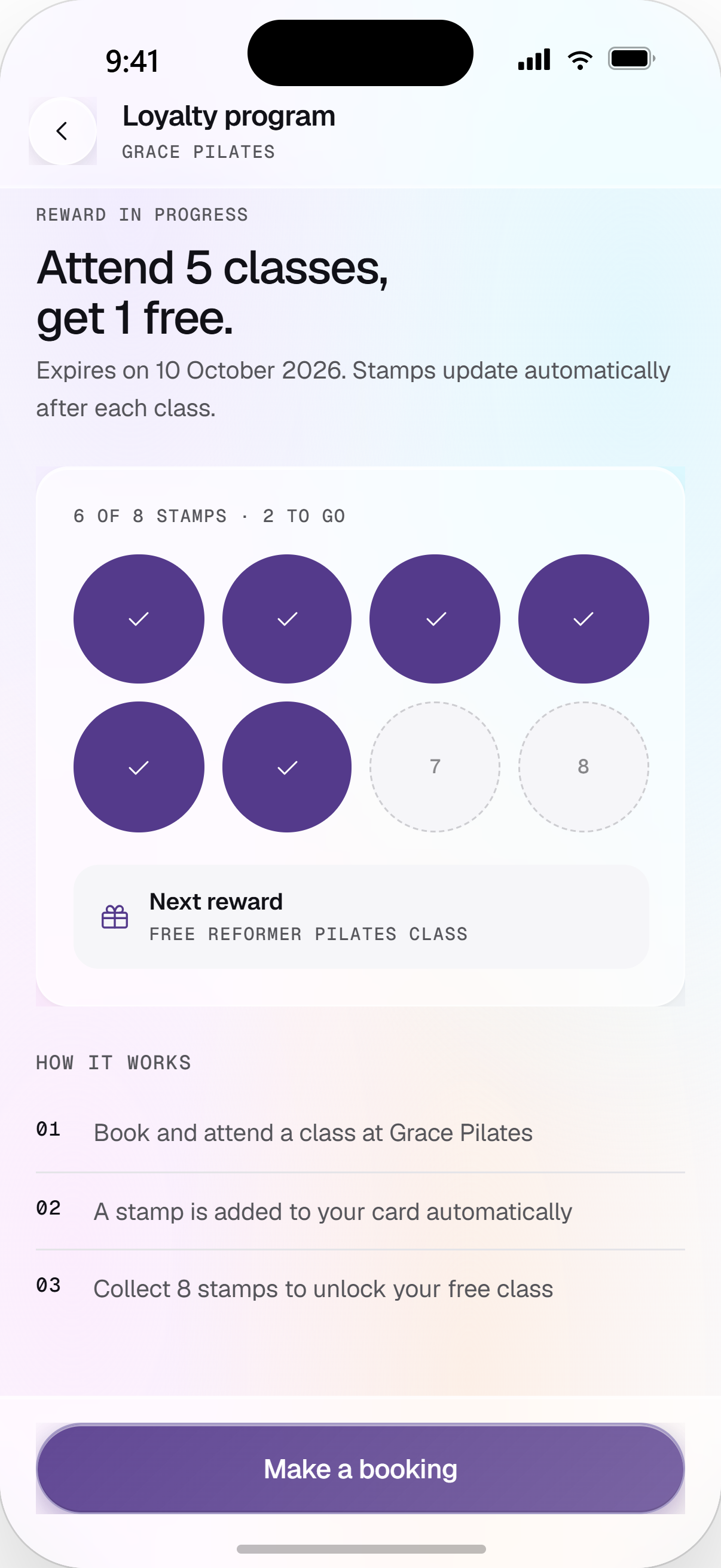 MyFlo app — loyalty and rewards